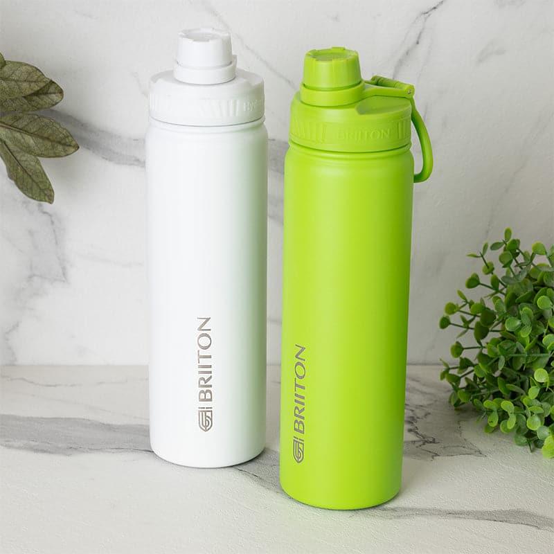 Buy Sip Slay 750 ML Hot & Cold Thermos Water Bottle (White & Green) - Set Of Two Bottle from Vaaree