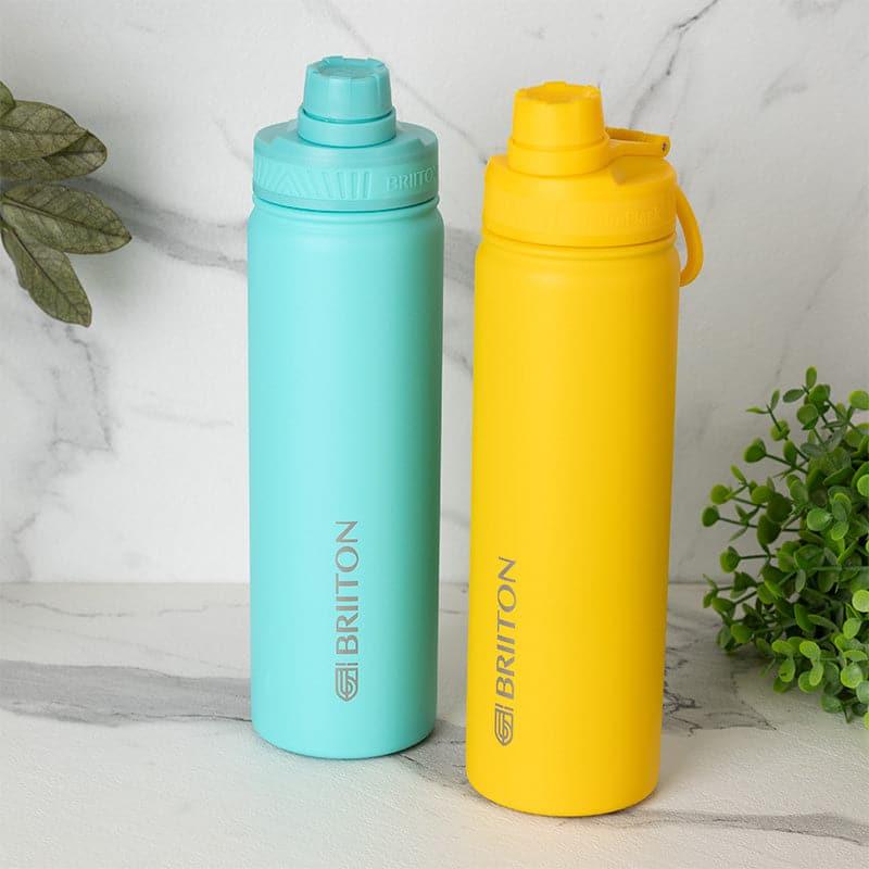 Buy Sip Slay 750 ML Hot & Cold Thermos Water Bottle (Yellow & Sky Blue) - Set Of Two Bottle from Vaaree