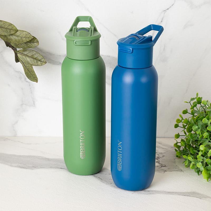 Buy Sleek Sip 630 ML Hot & Cold Thermos Water Bottle (Green & Blue) - Set Of Two Bottle from Vaaree