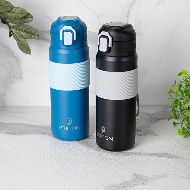 Buy Speed 650 ML Hot & Cold Thermos Water Bottle (Blue & Black ) - Set Of Two Bottle from Vaaree