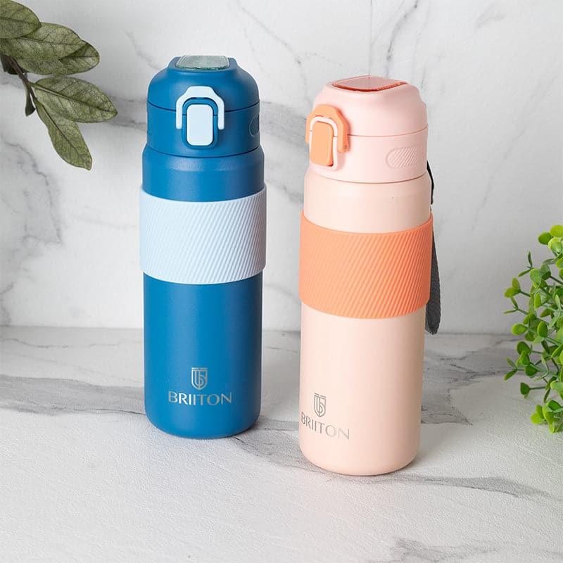 Buy Speed 650 ML Hot & Cold Thermos Water Bottle (Blue & Peach) - Set Of Two Bottle from Vaaree