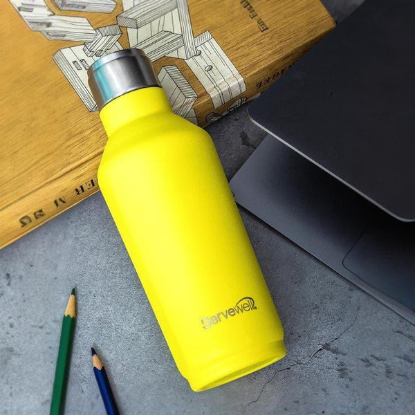 Bottle - Steel Chill Bottle (675 ML) - Lemon Yellow