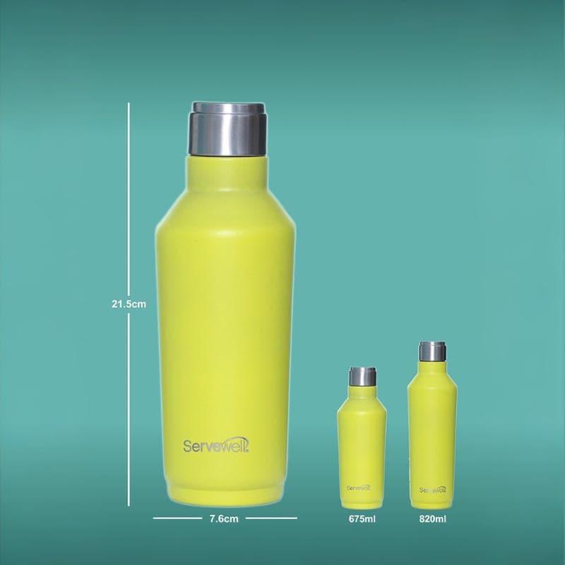 Bottle - Steel Chill Bottle (675 ML) - Lime Green
