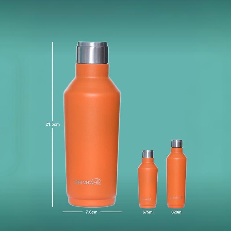 Bottle - Steel Chill Bottle (675 ML) - Sunset Orange