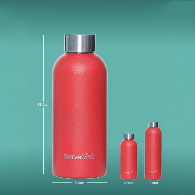Bottle - Steel Elegance Elixir Bottle (675 ML) - Fuji Red