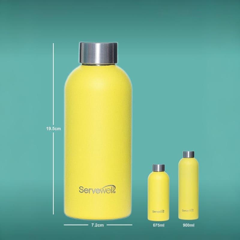 Buy Steel Elegance Elixir Bottle (675 ML) - Lemon Yellow Bottle from Vaaree