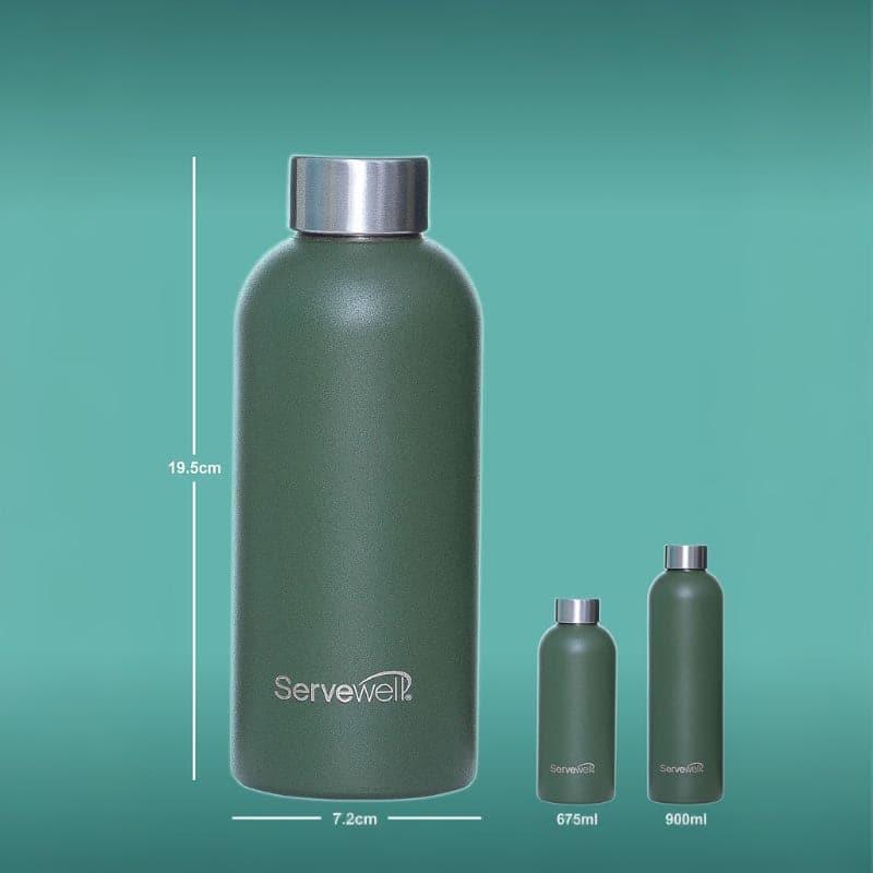 Bottle - Steel Elegance Elixir Bottle (675 ML) - Military Green