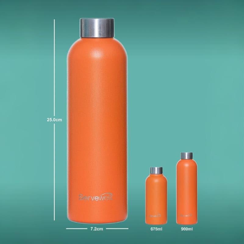 Bottle - Steel Elegance Elixir Bottle (900 ML) - Sunset Orange