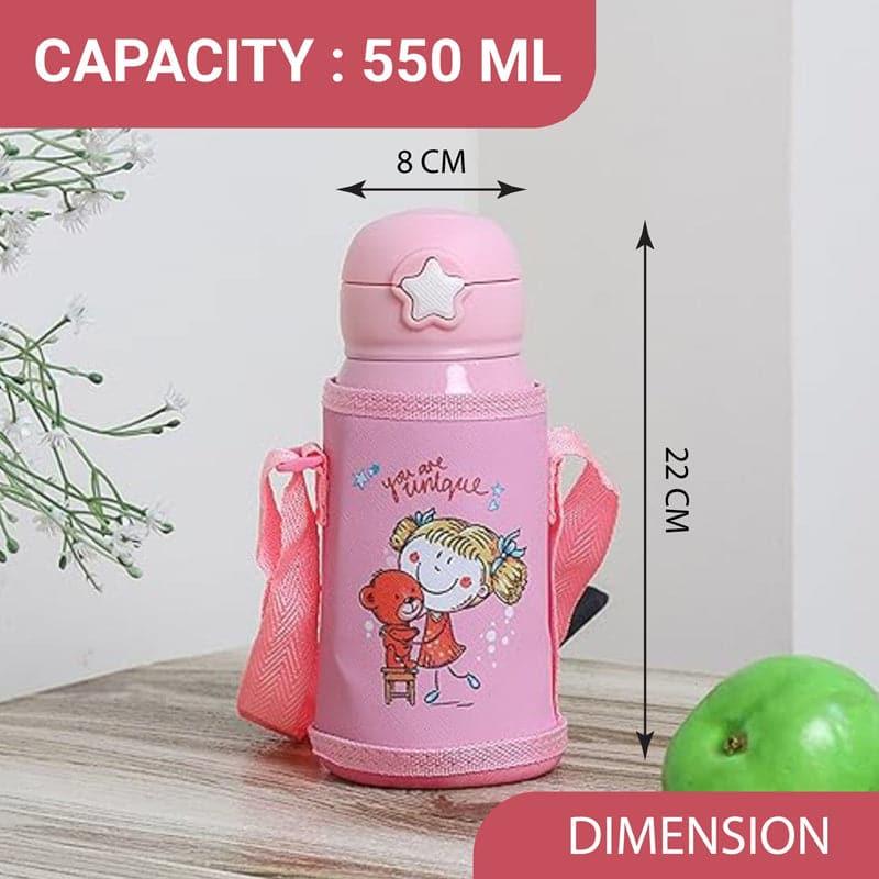 Bottle - Teddy Girl Stainless Steel Sipper Bottle - 550 ML