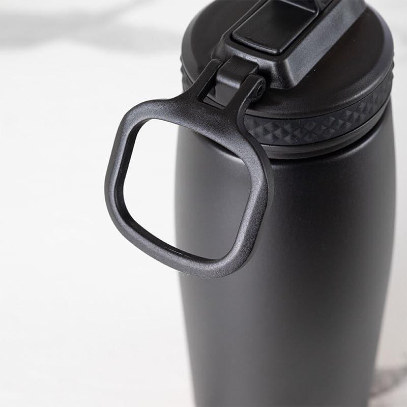 Buy Turbo 1000 ML Hot & Cold Thermos Water Bottle (Black & Grey) - Set Of Two Bottle from Vaaree