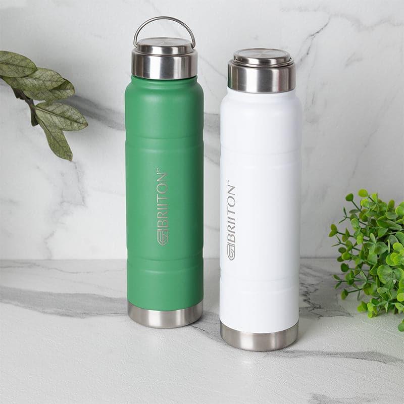 Buy Velno 750 ML Hot & Cold Thermos Water Bottle (White & Green) - Set Of Two Bottle from Vaaree