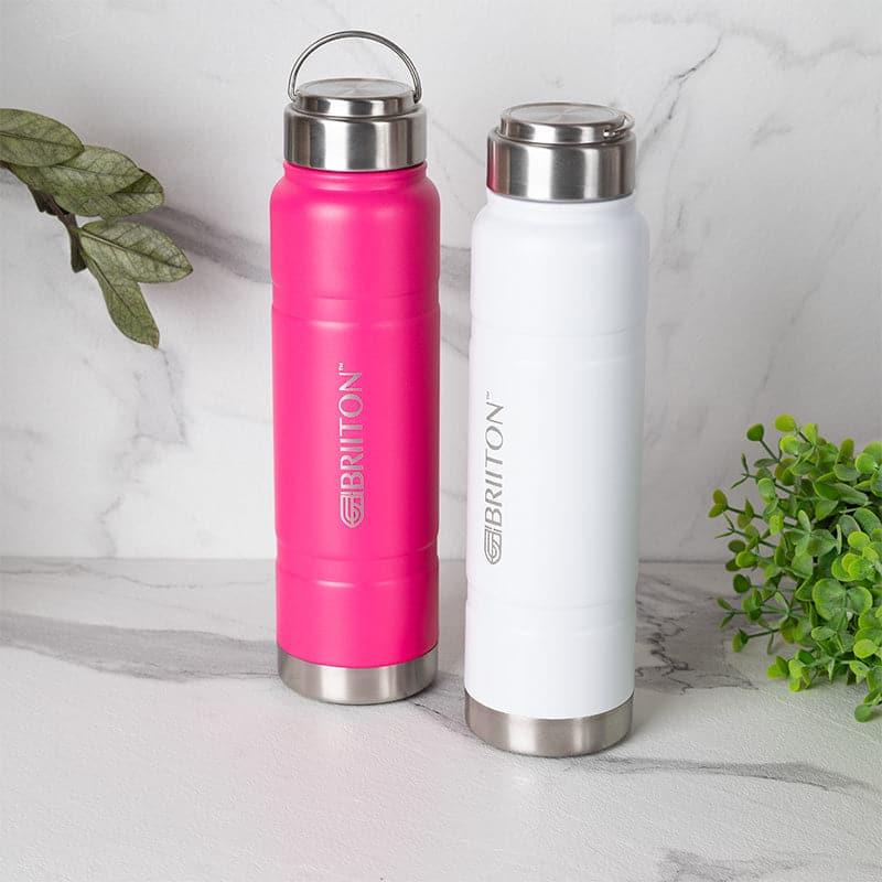 Buy Velno 750 ML Hot & Cold Thermos Water Bottle (White & Pink ) - Set Of Two Bottle from Vaaree