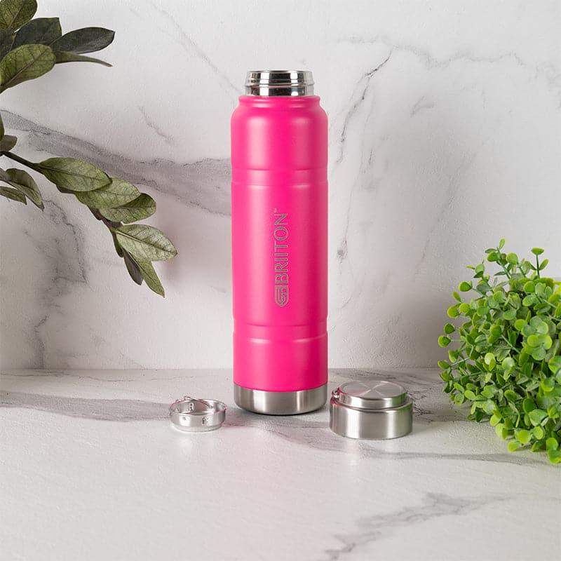 Buy Velno 750 ML Hot & Cold Thermos Water Bottle (White & Pink ) - Set Of Two Bottle from Vaaree