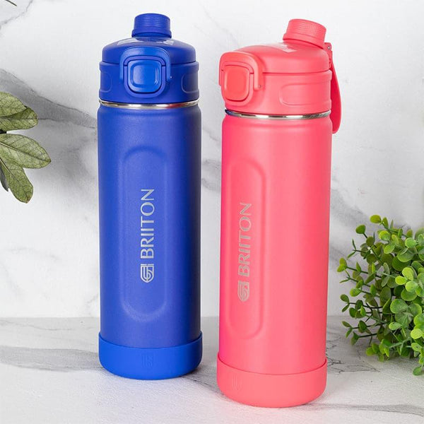 Buy Ventura Sip 1000 ML Hot & Cold Thermos Water Bottle (Pink & Blue) - Set Of Two Bottle from Vaaree