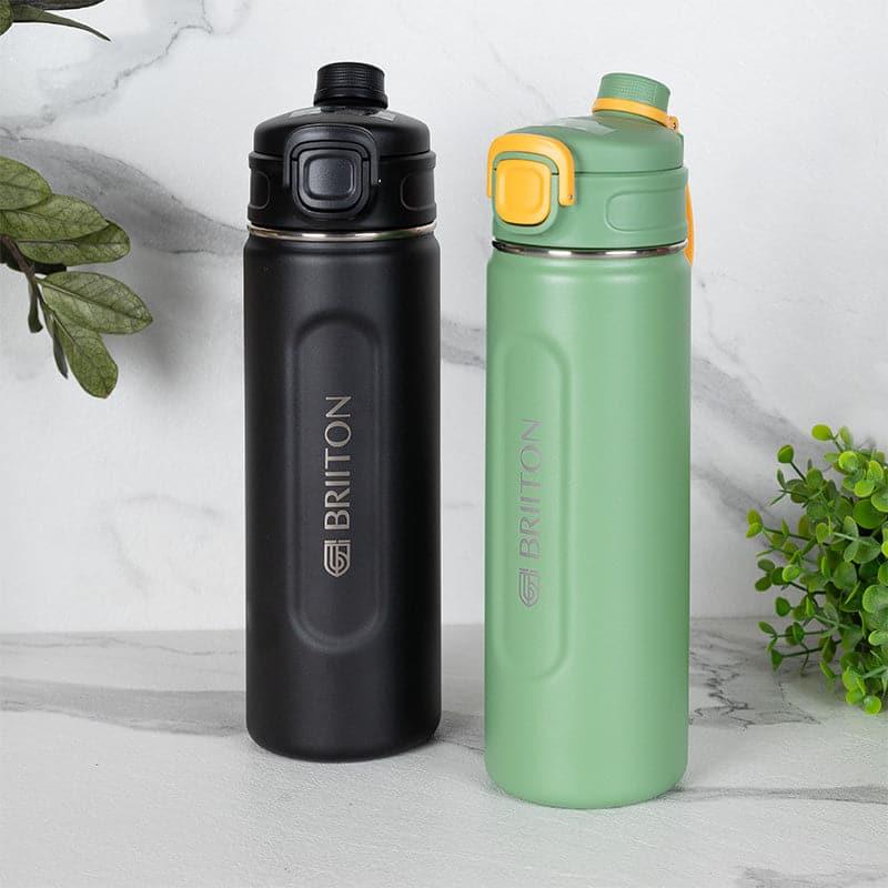 Buy Verga Sip 1000 ML Hot & Cold Thermos Water Bottle (Black & Green) - Set Of Two Bottle from Vaaree