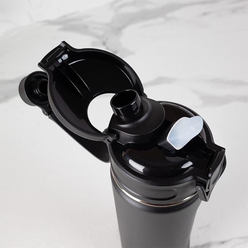 Bottle - Verga Sip Hot & Cold Thermos Water Bottle (Black) - 1000 ML