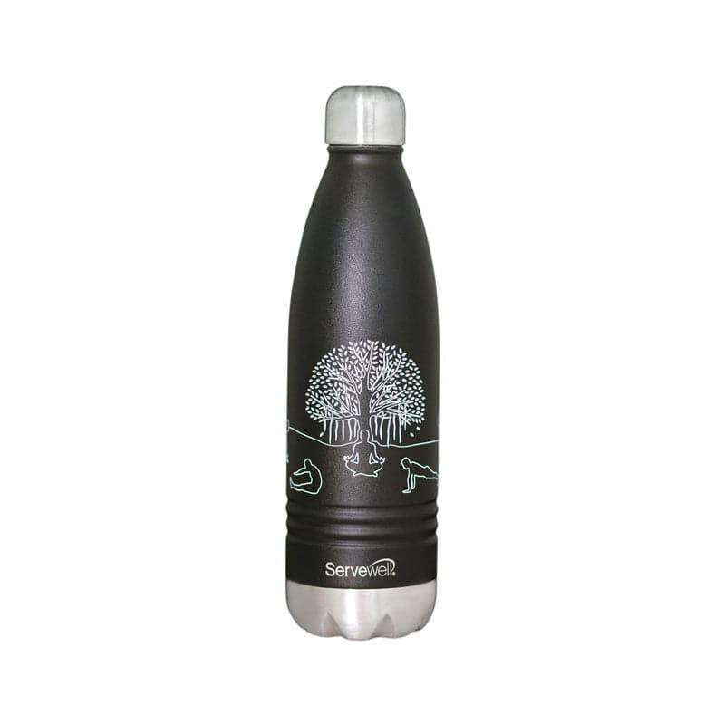 Bottle - Zen Sip Hot & Cold Thermos Bottle (Black) - 750 ML