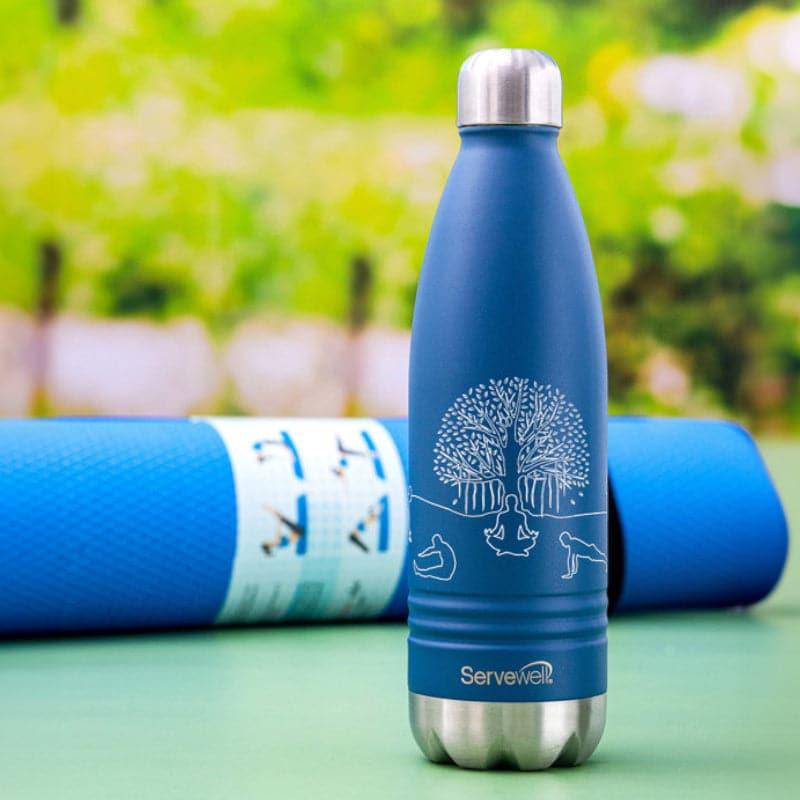 Bottle - Zen Sip Hot & Cold Thermos Bottle (Blue) - 750 ML