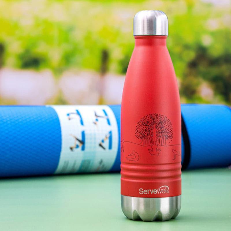 Bottle - Zen Sip Hot & Cold Thermos Bottle (Red) - 500 ML