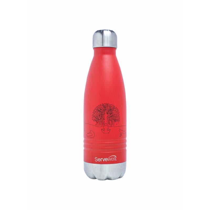 Bottle - Zen Sip Hot & Cold Thermos Bottle (Red) - 500 ML