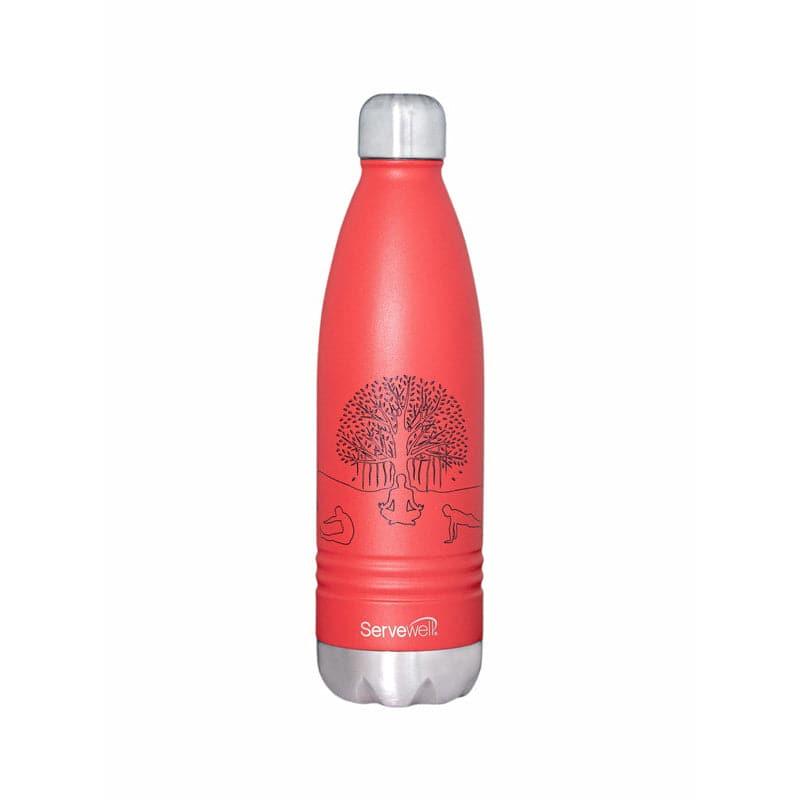 Bottle - Zen Sip Hot & Cold Thermos Bottle (Red) - 750 ML