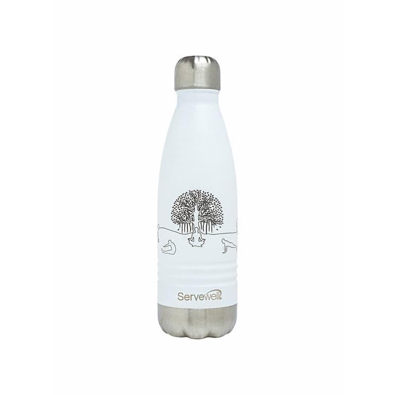 Bottle - Zen Sip Hot & Cold Thermos Bottle (White) - 500 ML