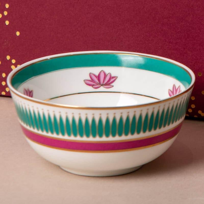 Bowl - Aafreen Bowl & Tray Set - Set Of Three