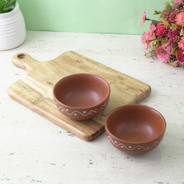 Buy Alpana Ceramic Serving Bowl - Set Of Two Bowl from Vaaree