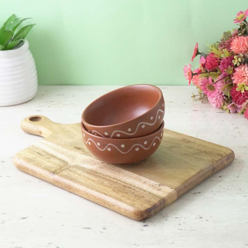 Buy Alpana Ceramic Serving Bowl - Set Of Two Bowl from Vaaree