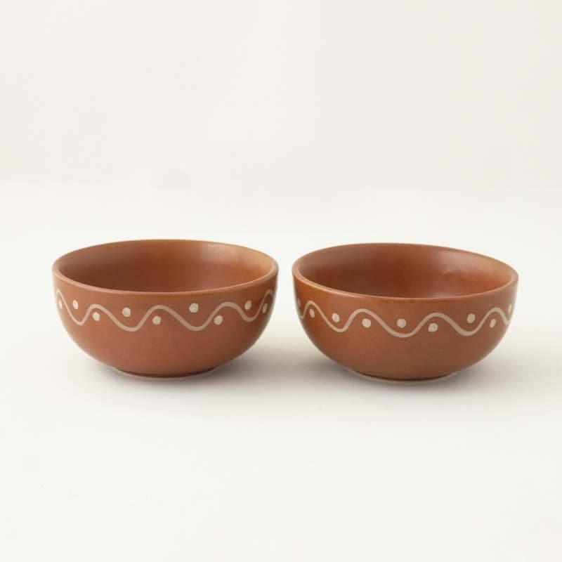 Buy Alpana Ceramic Serving Bowl - Set Of Two Bowl from Vaaree