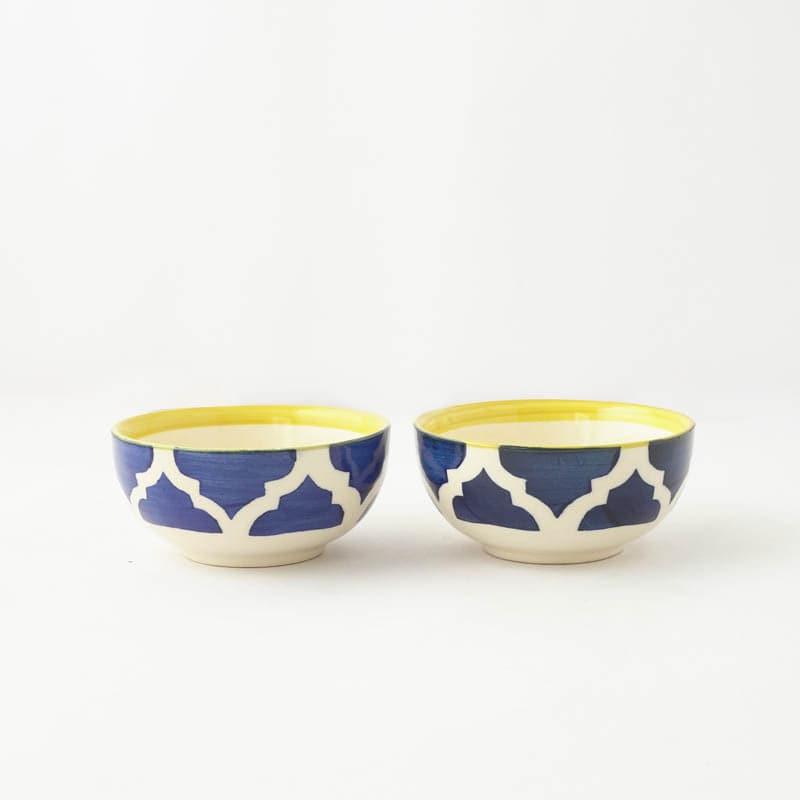 Buy Bella Ceramic Bowl (Blue) - Set Of Two Bowl from Vaaree