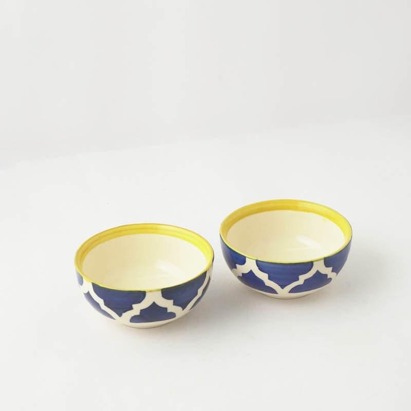 Buy Bella Ceramic Bowl (Blue) - Set Of Two Bowl from Vaaree