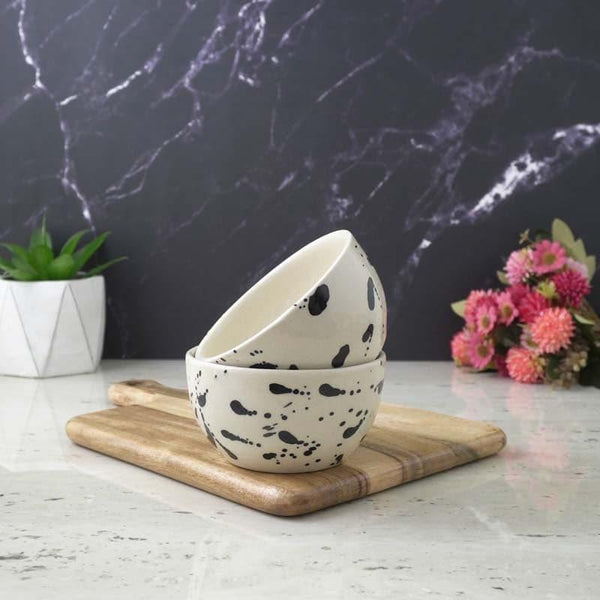 Buy Blips Bops Ceramic Bowl - Set Of Two Bowl from Vaaree