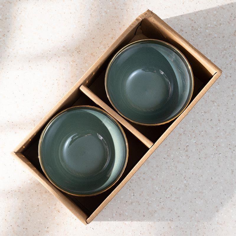 Buy Eldar Bowl (Green Gold) - Set Of Two Bowl from Vaaree