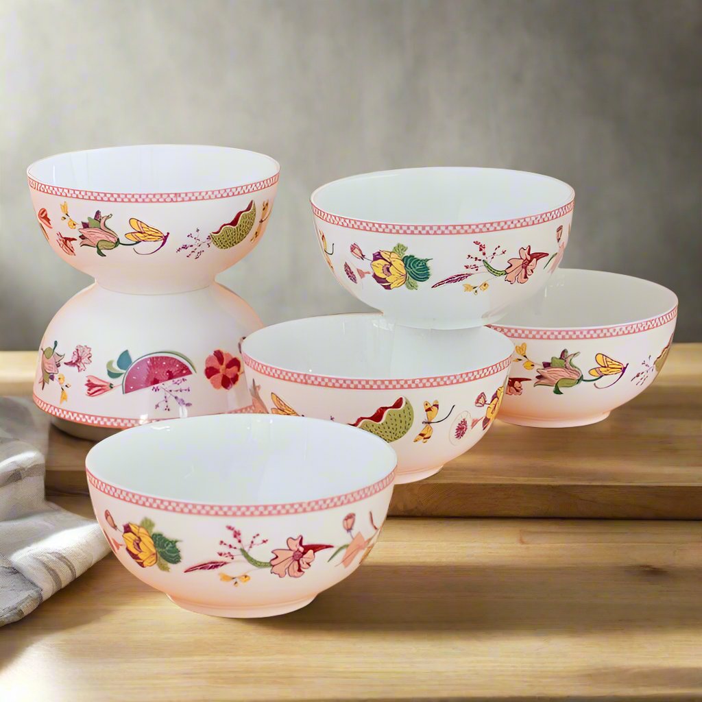 Buy Garden Of Eden Fine China Ceramic Small Katori Bowls - Set Of Six Bowl from Vaaree