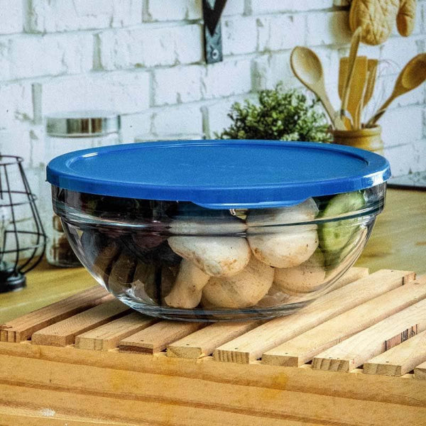 Bowl - Gestal Storage Bowl With Blue Lid - 1700 ML