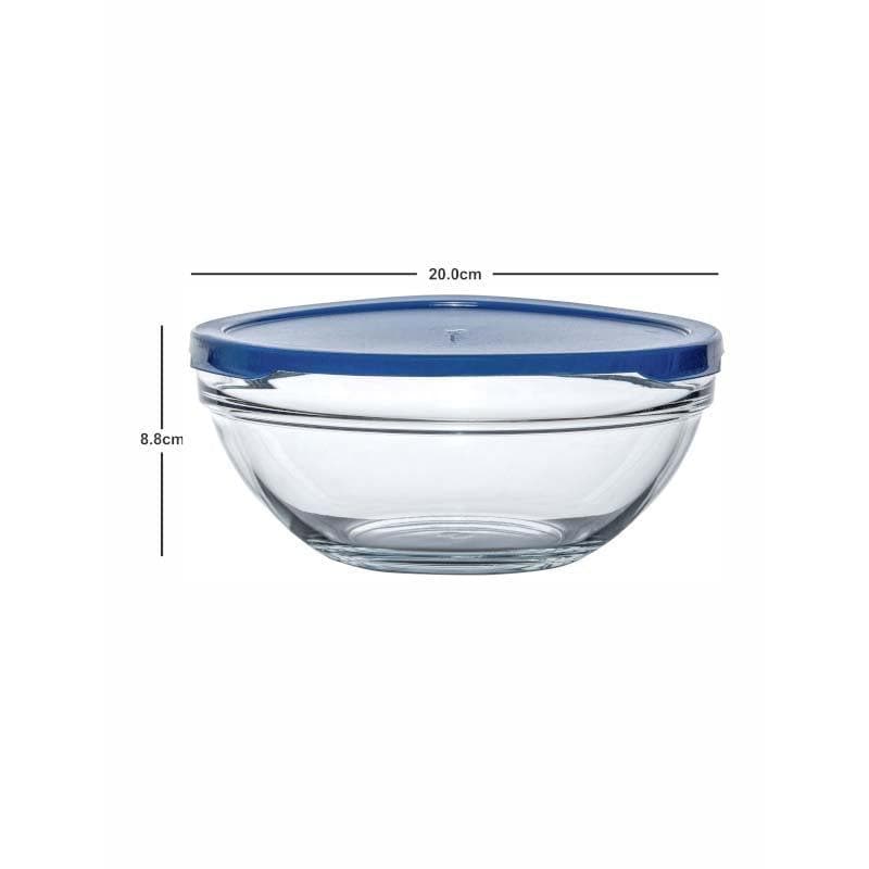 Bowl - Gestal Storage Bowl With Blue Lid - 1700 ML