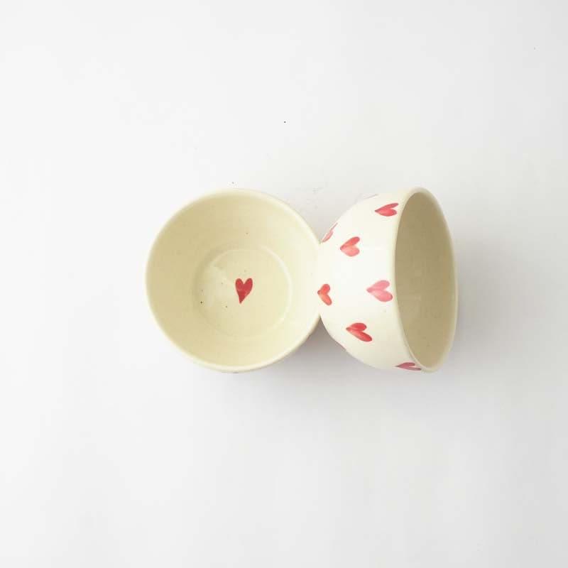 Buy Heather Heart Ceramic Bowl - Set Of Two Bowl from Vaaree