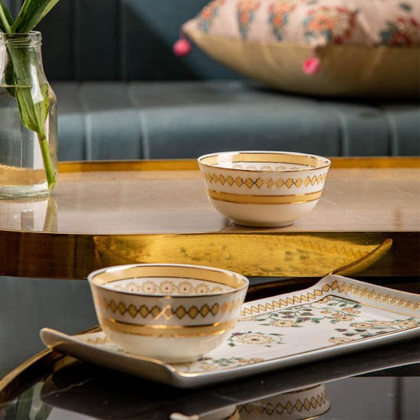 Buy Hridi Bowl & Tray Set - Set Of Three Bowl from Vaaree