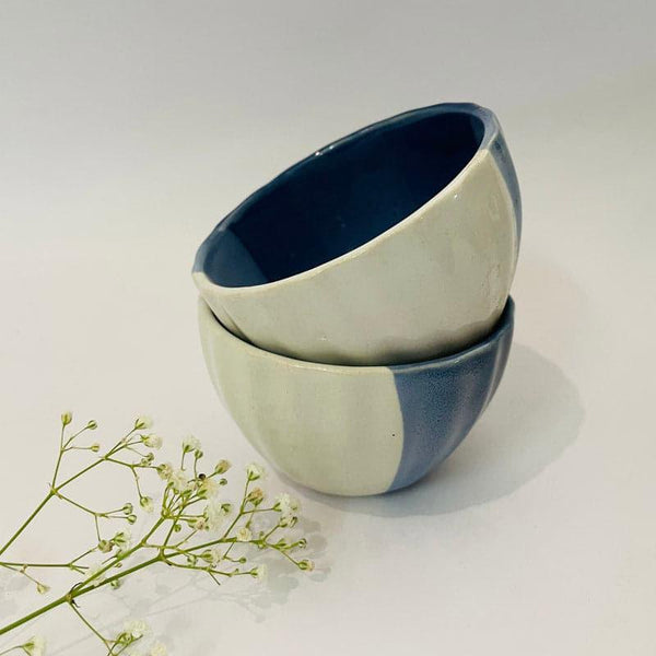 Buy Jiva Snack Bowl Blue White - 200 ML Bowl from Vaaree