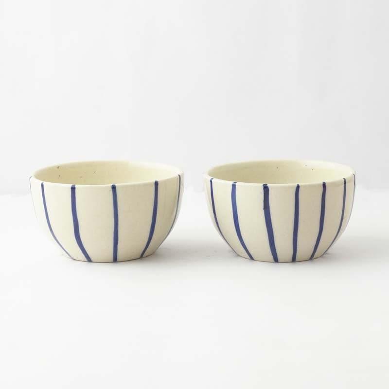 Bowl - Kline Stripe Ceramic Bowl - Set Of Two