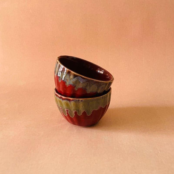 Buy Leno Snack Bowl Red - 200 ML Bowl from Vaaree