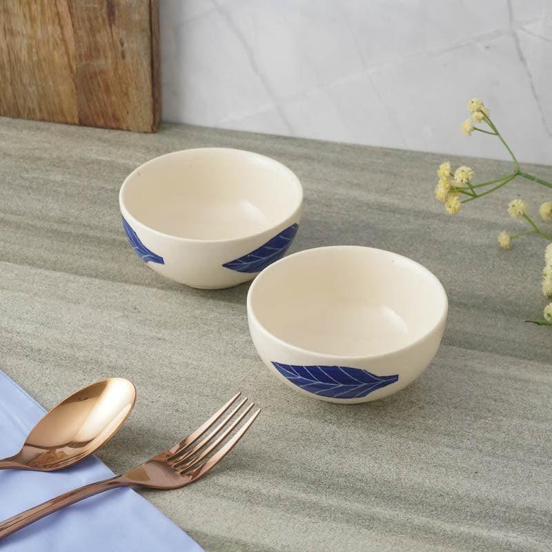 Bowl - Lino Leaf Ceramic Bowl - Set Of Two