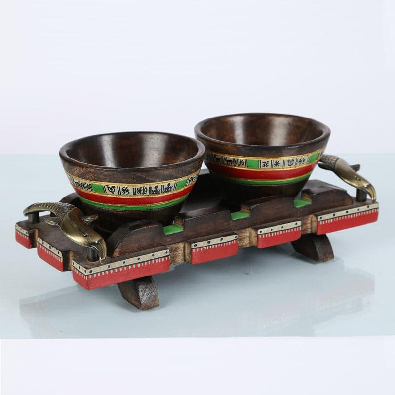 Buy Maruthu Wooden Serving Set - Set Of Three Bowl from Vaaree