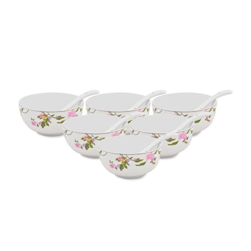 Bowl - Monsson Lily Soup Bowl - Set Of Twelve