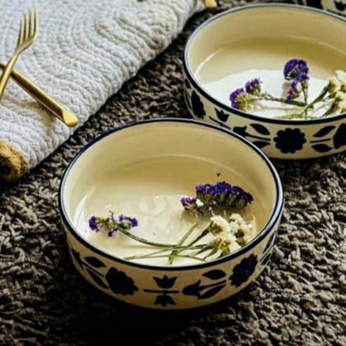 Buy Natana Floral Serving Bowl - Set Of Three Bowl from Vaaree