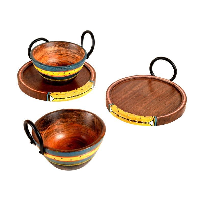 Buy Pitala Wooden Serving Set - Set Of Four Bowl from Vaaree