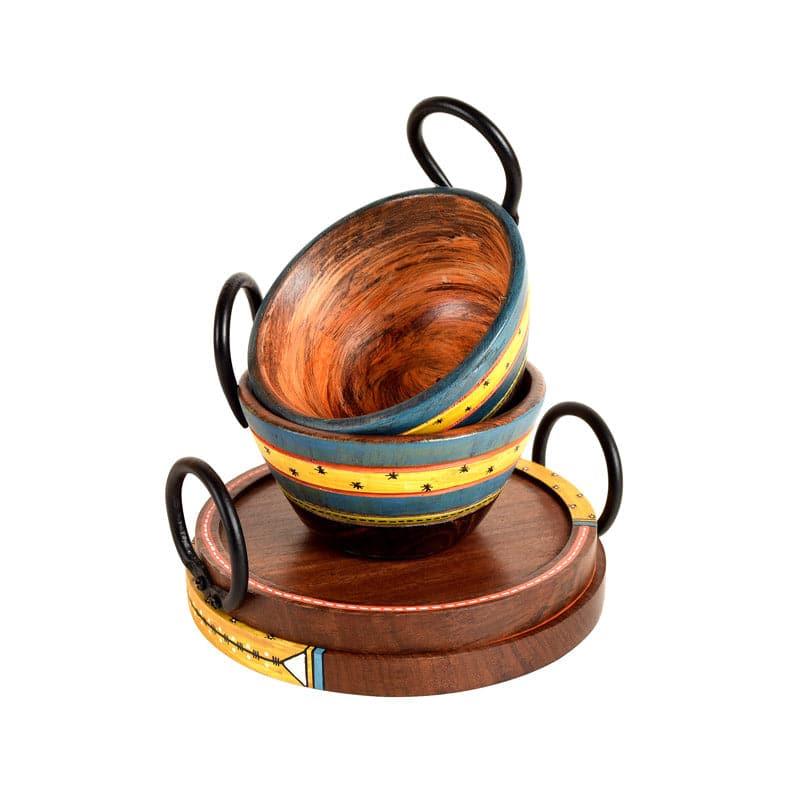 Buy Pitala Wooden Serving Set - Set Of Four Bowl from Vaaree