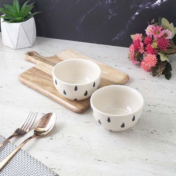 Buy Rain Drop Ceramic Bowl - Set Of Two Bowl from Vaaree