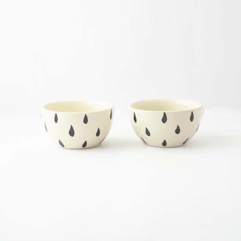 Bowl - Rain Drop Ceramic Bowl - Set Of Two